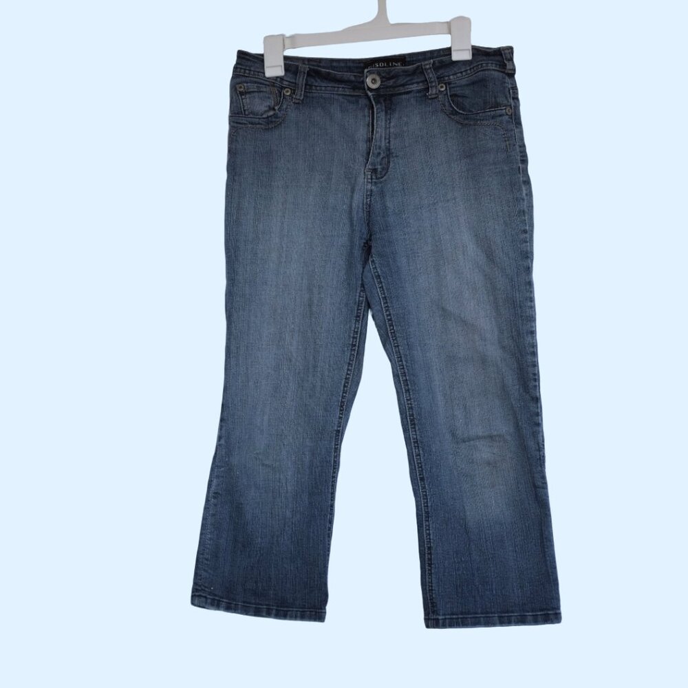 Gasoline premium high-rise wide leg capris size 10